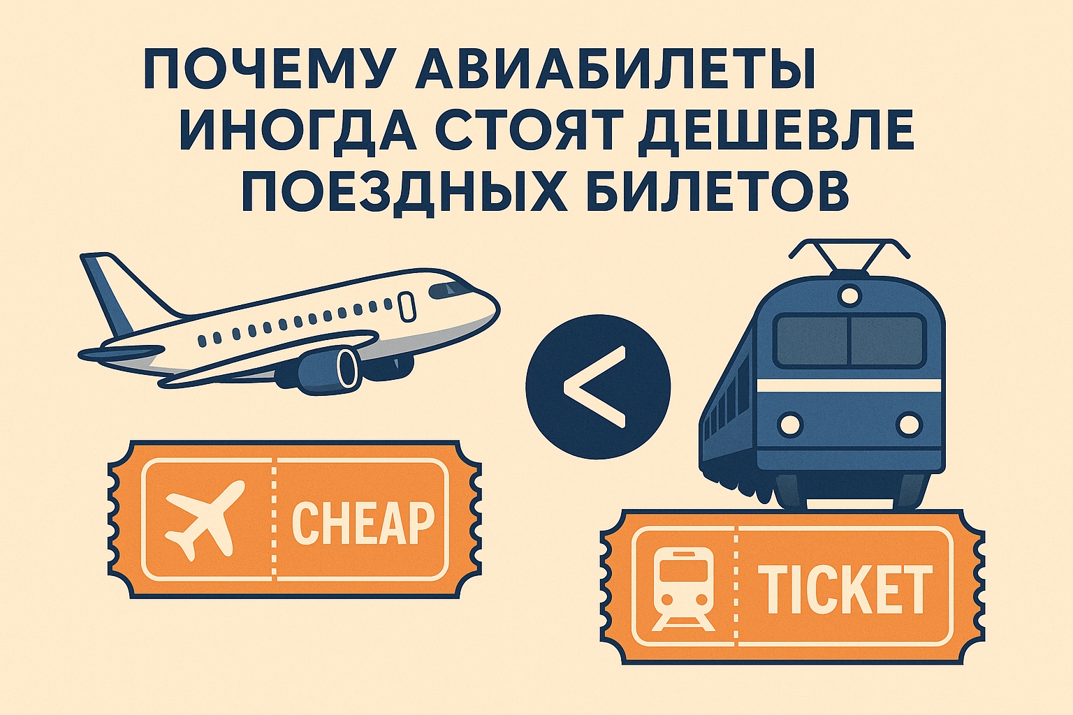 Почему авиабилеты иногда стоят дешевле поездных билетов