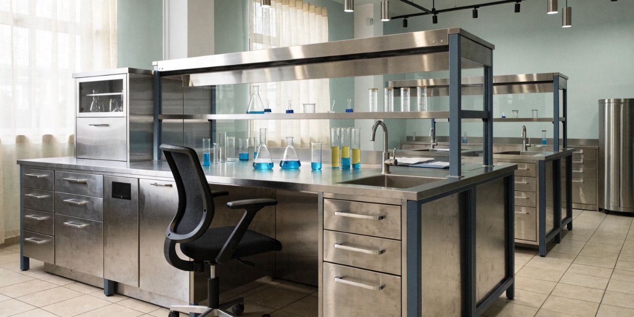 Лабораторная мебель для химической лаборатории — требования, выбор и оснащение