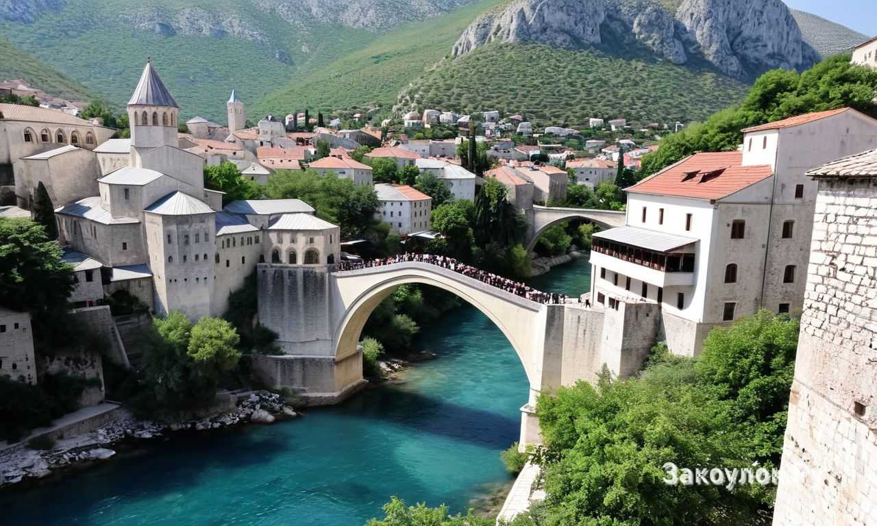 Мостар Босния и Герцеговина Старый мост и исторический центр для поездки