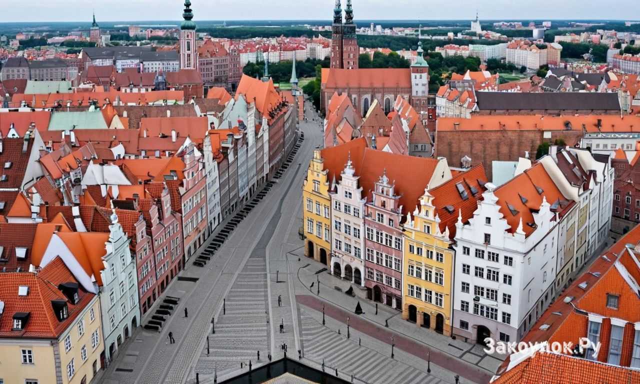 Гданьск Польша мосты набережные и прогулки вдоль Мотлавы