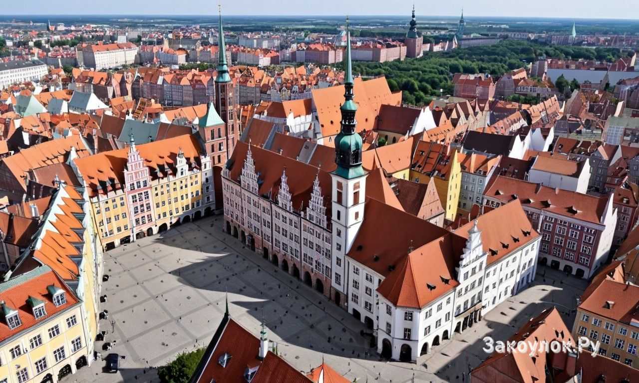 Гданьск Польша исторический центр и Длинный рынок