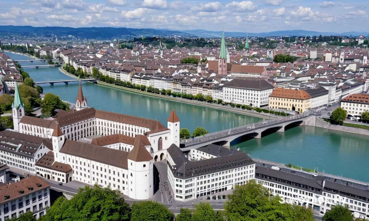 Маршрут вдоль Рейна от моста Миттлере Брюкке до района Кляйнбазель