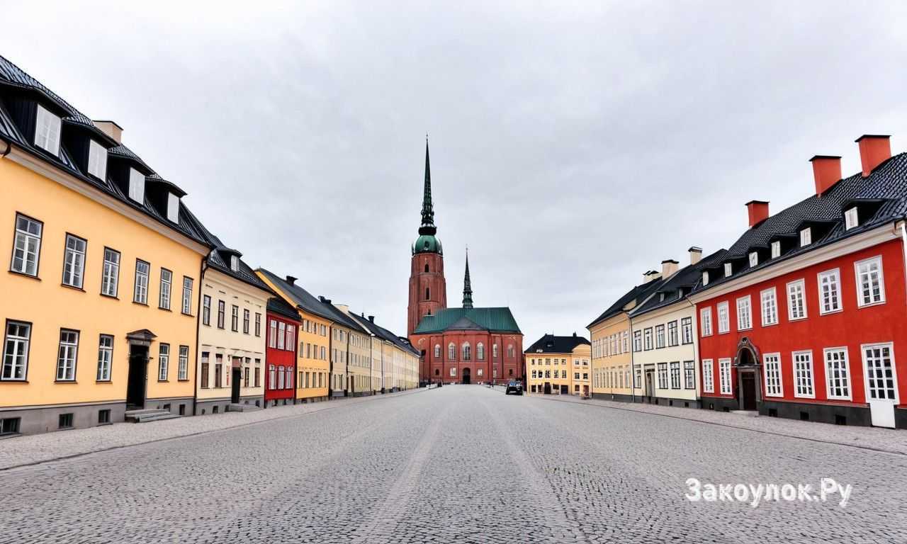 Прогулки по паркам набережной и историческим улицам Уппсалы в Швеции