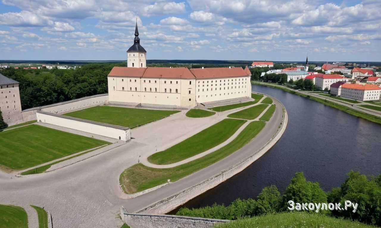 Маршрут пешей прогулки вдоль реки Наровы с ключевыми остановками